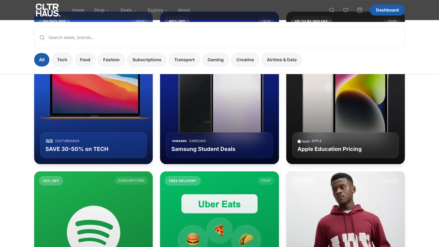 CultureHaus Deals: Samsung Student Deals, Apple Education Pricing and brand deal cards