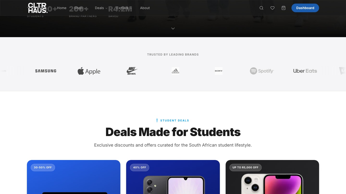 CultureHaus homepage featured section