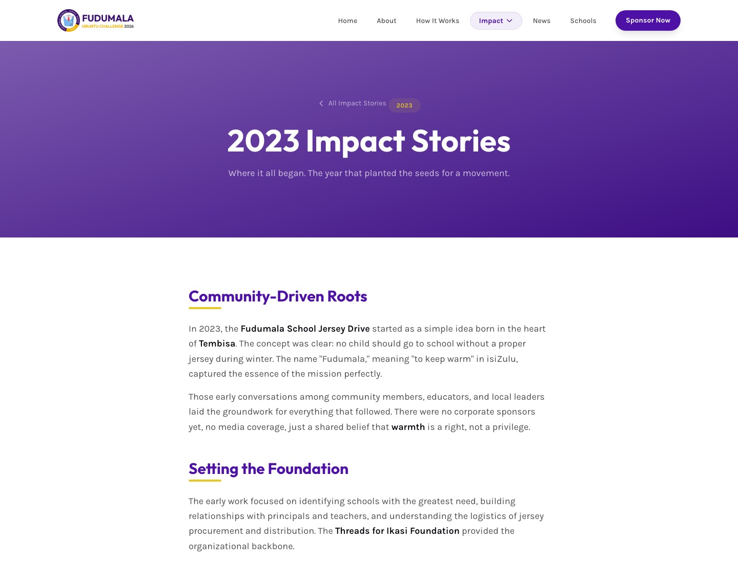 Fudumala 2023: Community-Driven Roots